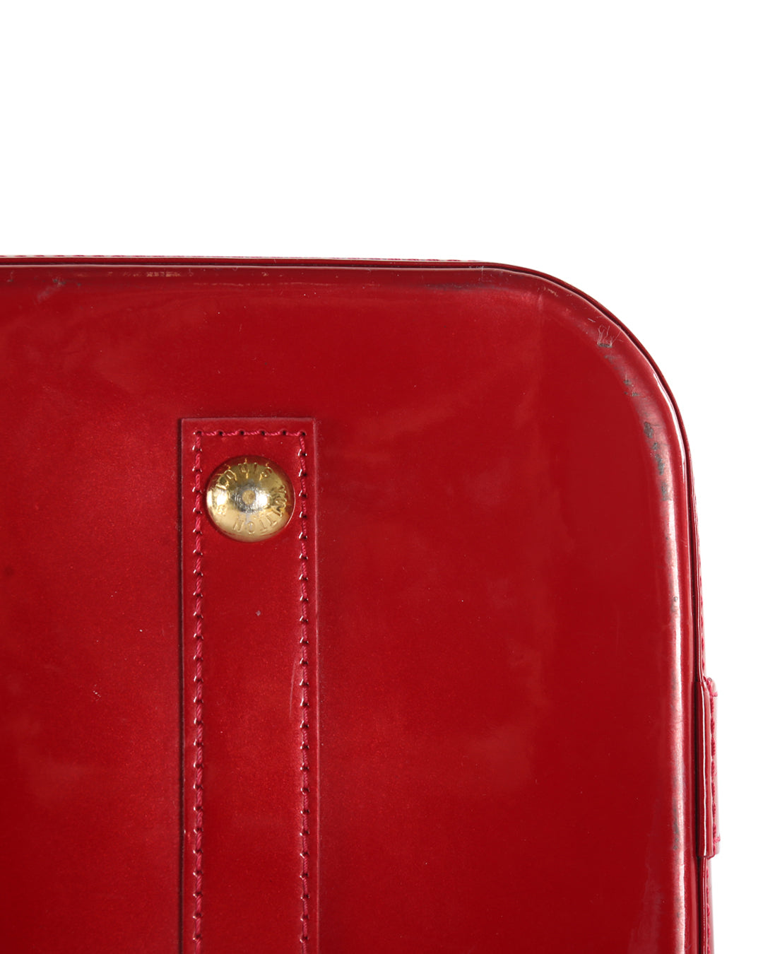 LOUIS VUITTON Red Patent Leather Alma GM Bag