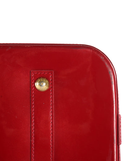 LOUIS VUITTON Red Patent Leather Alma GM Bag