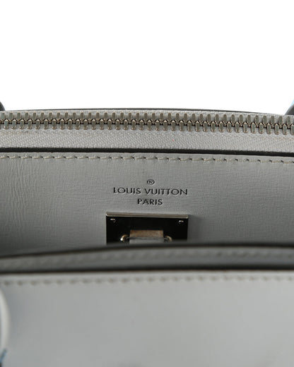 LOUIS VUITTON Black & Blue Calfskin Leather City Steamer MM Bag