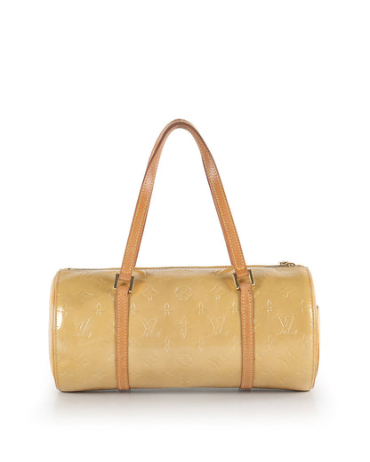 LOUIS VUITTON Yellow Monogram Vernis Papillon 30 Bedford Vintage Bag