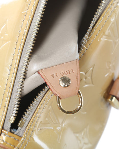 LOUIS VUITTON Yellow Monogram Vernis Papillon 30 Bedford Vintage Bag