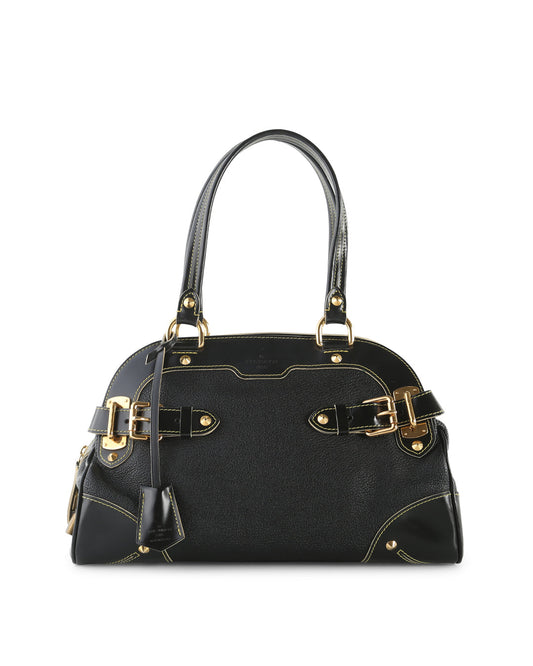 LOUIS VUITTON Black Suhali Leather Le Radieux Shoulder Bag