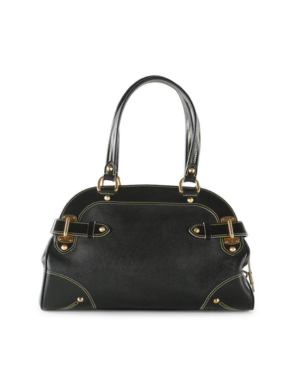 LOUIS VUITTON Black Suhali Leather Le Radieux Shoulder Bag