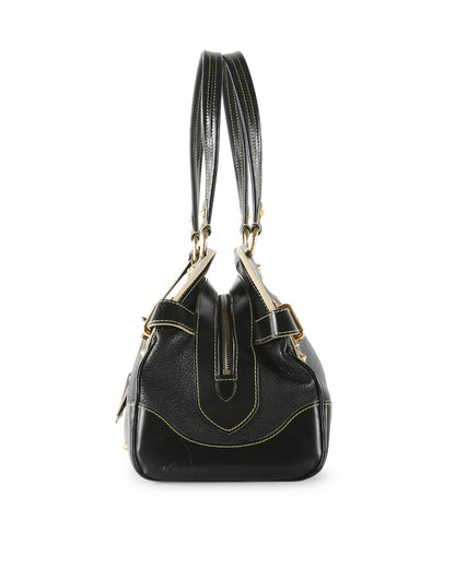 LOUIS VUITTON Black Suhali Leather Le Radieux Shoulder Bag