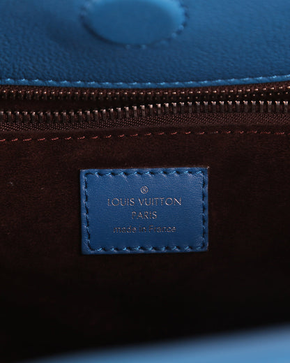 LOUIS VUITTON Blue Leather W GM Bag