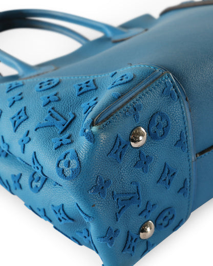 LOUIS VUITTON Blue Leather W GM Bag