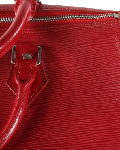 LOUIS VUITTON Red Epi Leather Speedy 35 Handle Bag