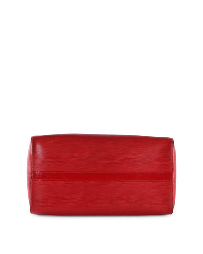 LOUIS VUITTON Red Epi Leather Speedy 35 Handle Bag