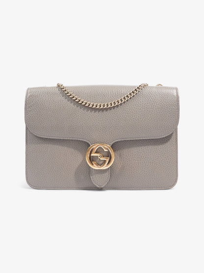 Gucci Interlocking GG Chain Grey Calfskin Leather