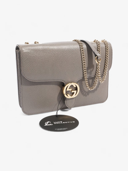 Gucci Interlocking GG Chain Grey Calfskin Leather