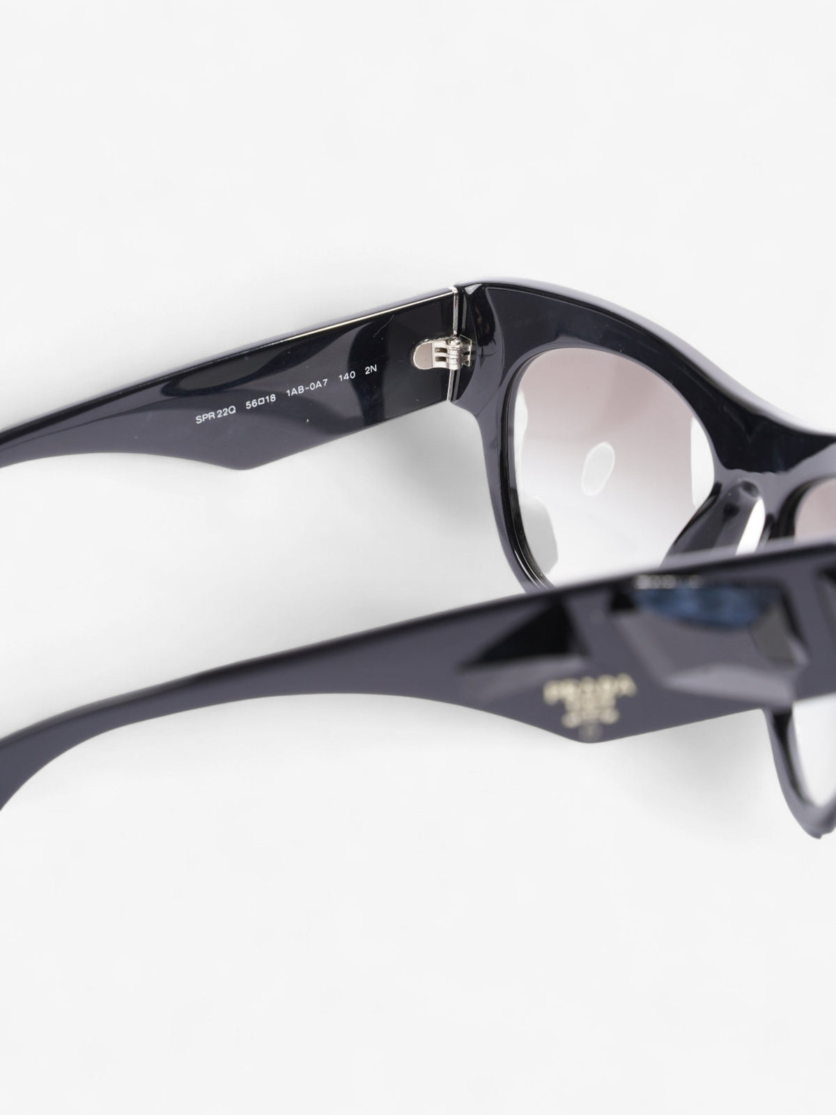 Prada SPR 22Q Sunglasses Black Acetate 140mm