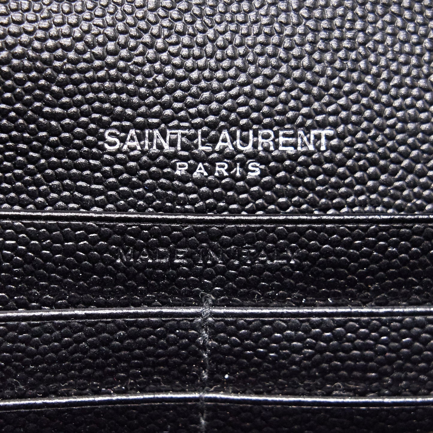 Saint Laurent Envelope Chain Wallet Black SHW