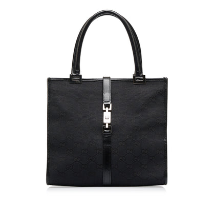 Black Gucci GG Canvas Jackie Tote Bag