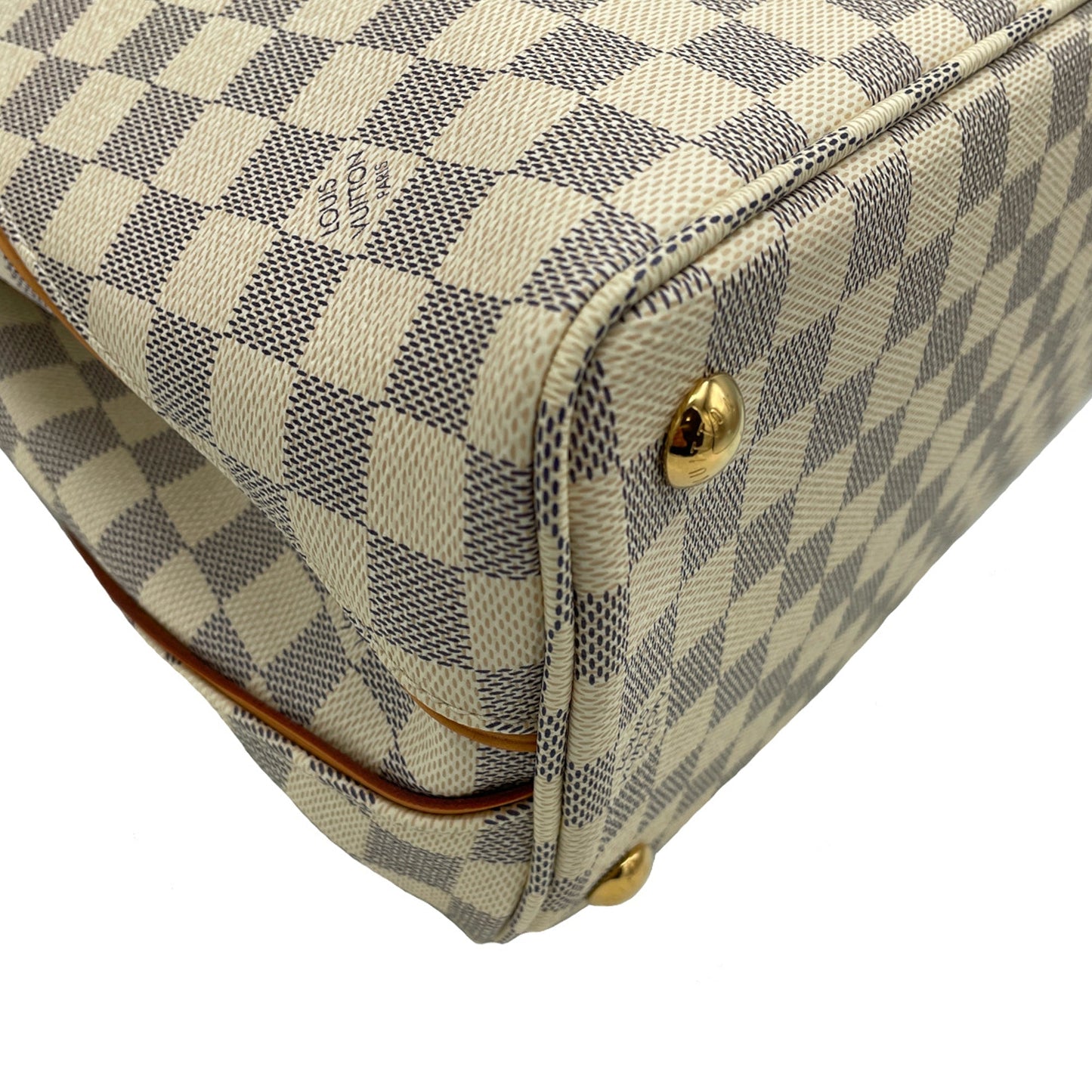 White Louis Vuitton Damier Azur Calvi Tote Bag