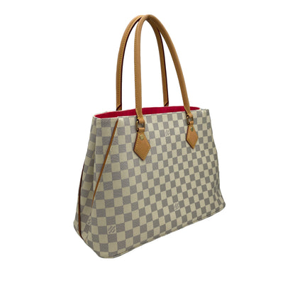 White Louis Vuitton Damier Azur Calvi Tote Bag