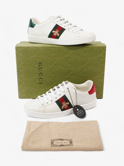 Gucci Bee Ace White / Green / Red Leather EU 37 UK 4