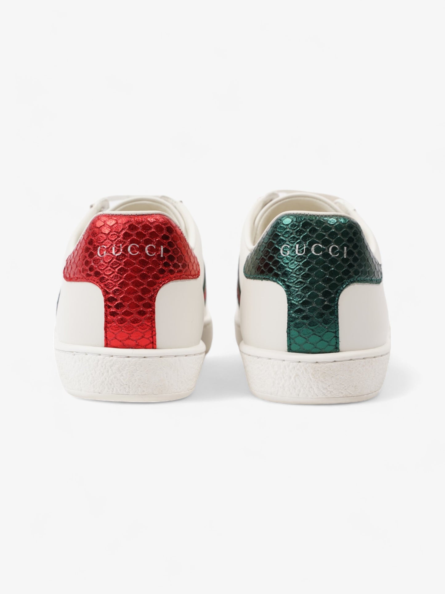 Gucci Bee Ace White / Green / Red Leather EU 37 UK 4