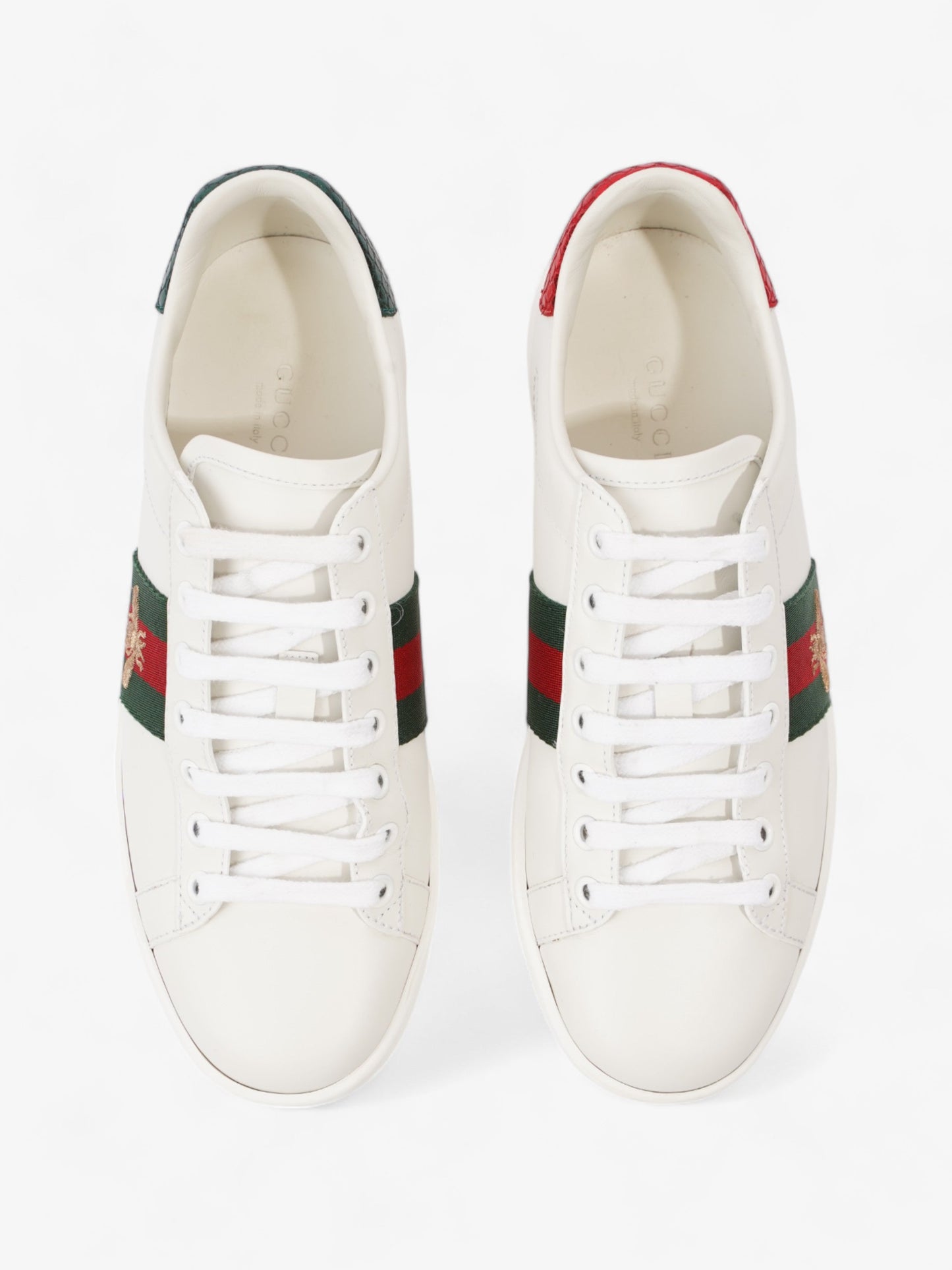 Gucci Bee Ace White / Green / Red Leather EU 37 UK 4