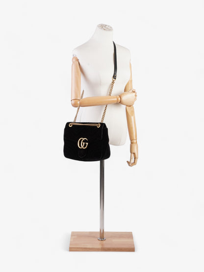 Gucci GG Marmont Flap Black Velvet Medium