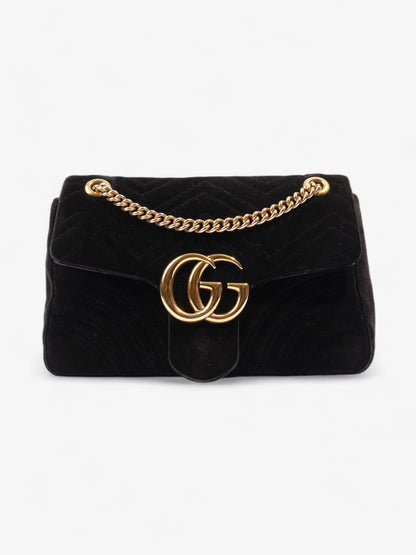 Gucci GG Marmont Flap Black Velvet Medium