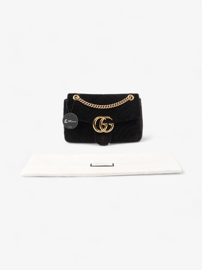 Gucci GG Marmont Flap Black Velvet Medium