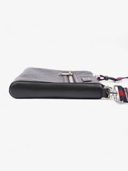 Gucci GG Web Messenger Bag Black / Red / Blue Canvas