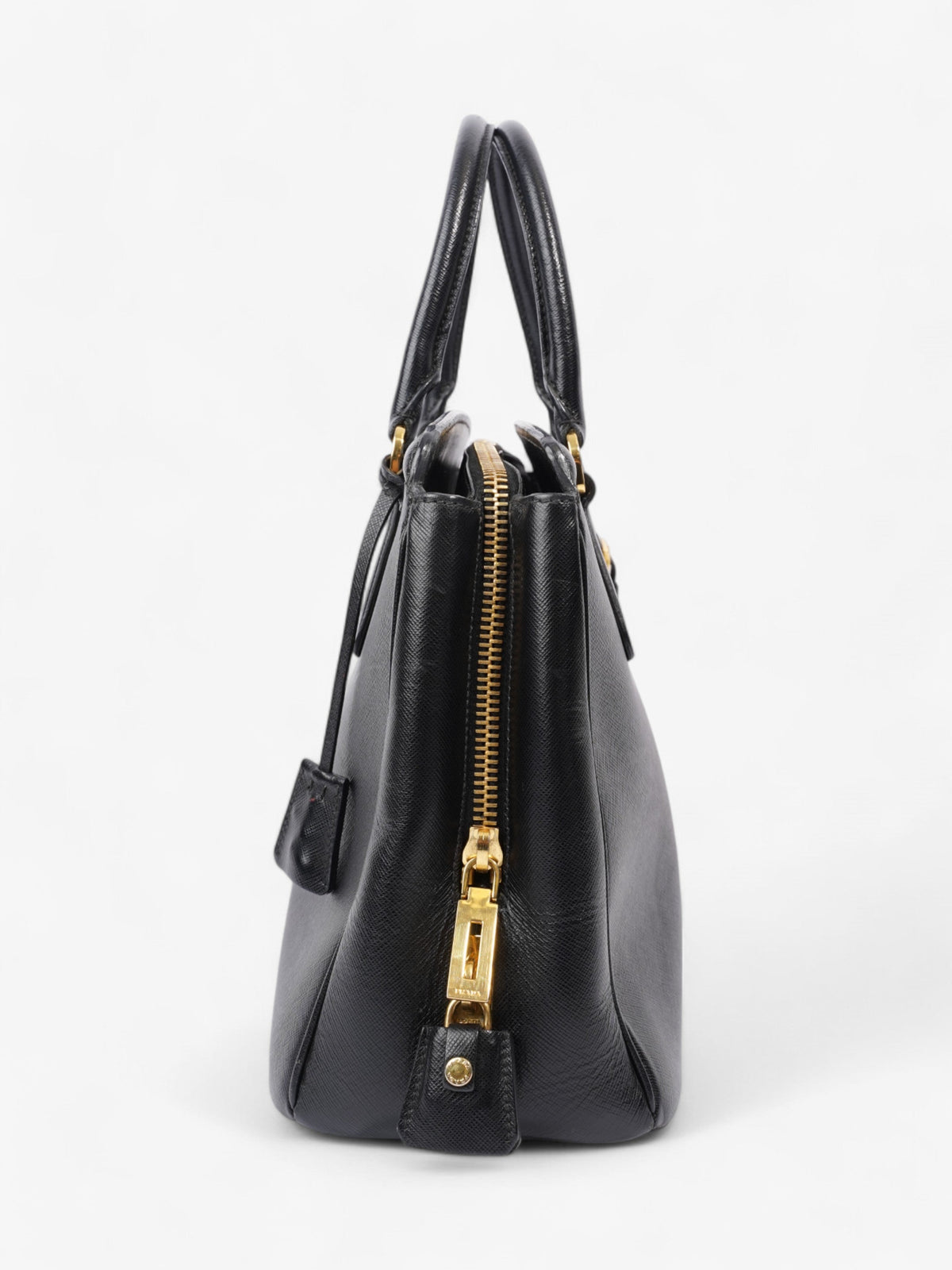 Prada Parabole Shopping Tote Black Saffiano Leather