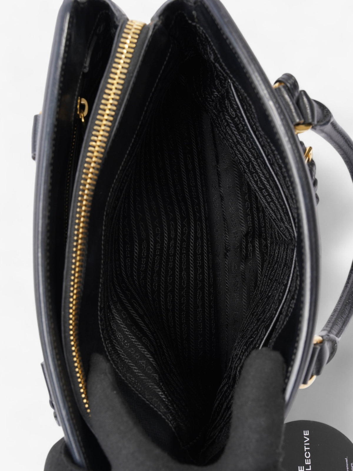 Prada Parabole Shopping Tote Black Saffiano Leather