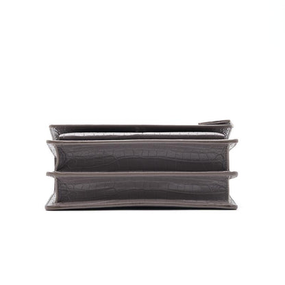 Saint Laurent Sunset Medium Chain Shoulder Bag in Grey Color SHW