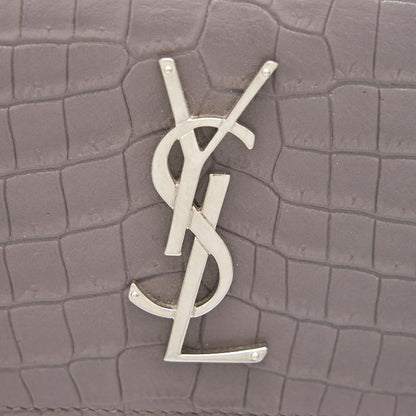 Saint Laurent Sunset Medium Chain Shoulder Bag in Grey Color SHW