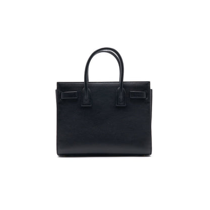 Saint Laurent Paris Black Leather Limited Baby Sac De Jour Tote