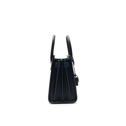 Saint Laurent Paris Black Leather Limited Baby Sac De Jour Tote