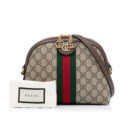 Gucci Ophidia Web Dome Small Brown GG Supreme Canvas