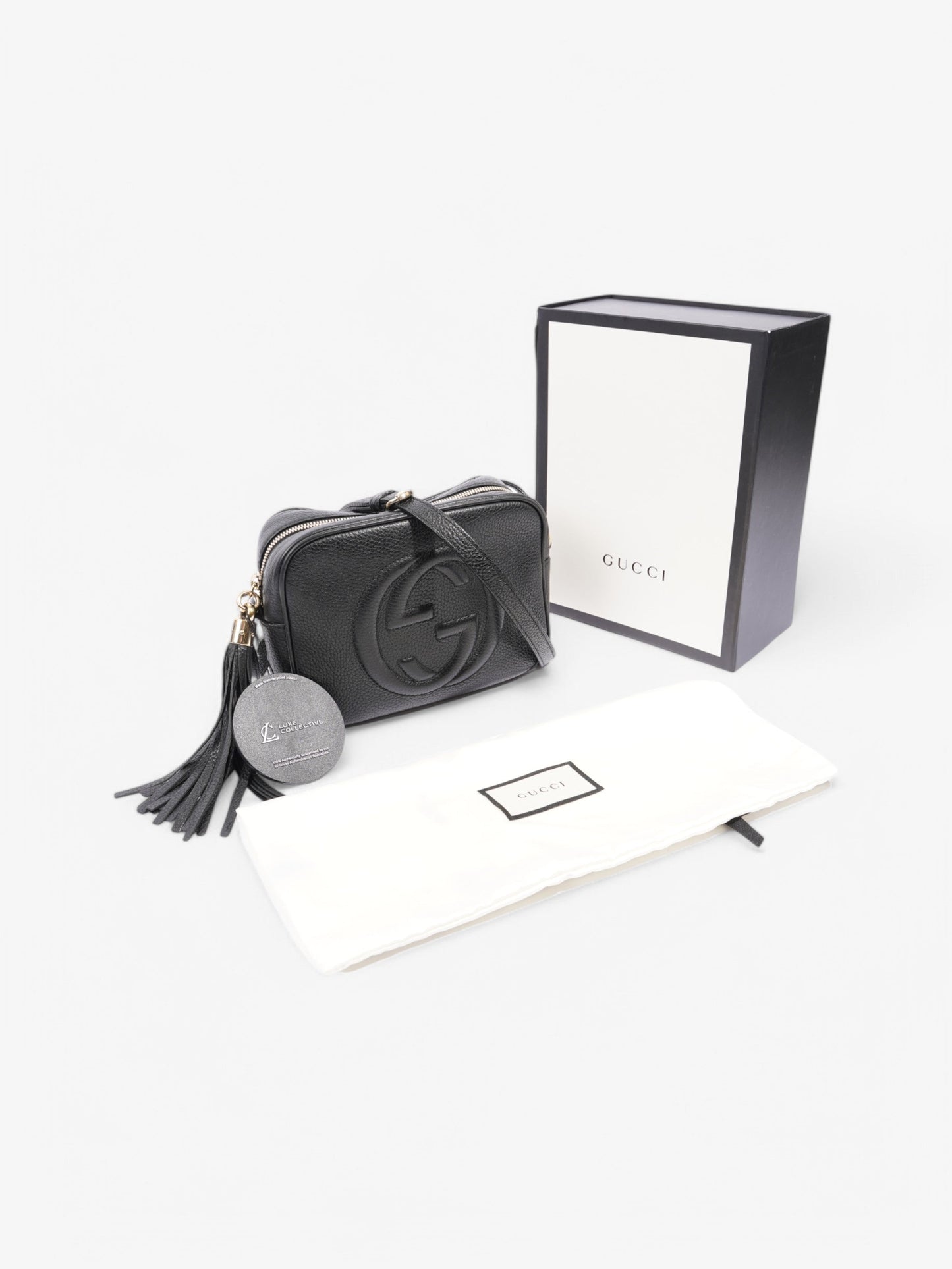 Gucci Soho Disco Bag Black Calfskin Leather Small