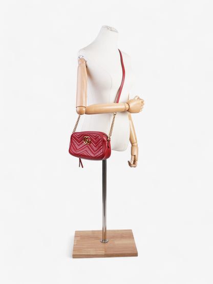Gucci Marmont Red Matelasse Leather Small
