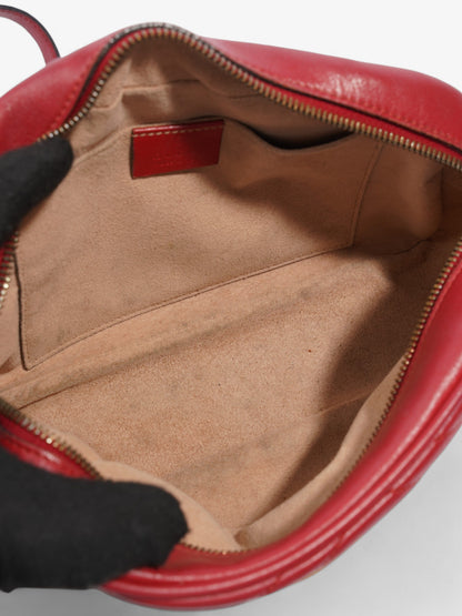 Gucci Marmont Red Matelasse Leather Small