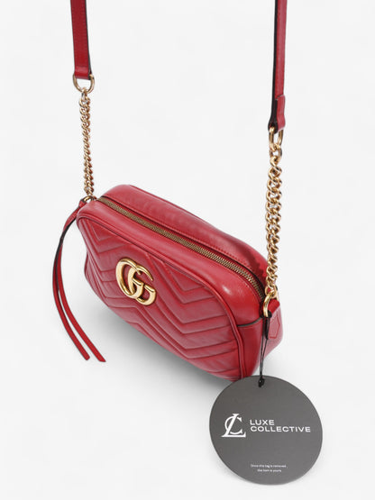 Gucci Marmont Red Matelasse Leather Small