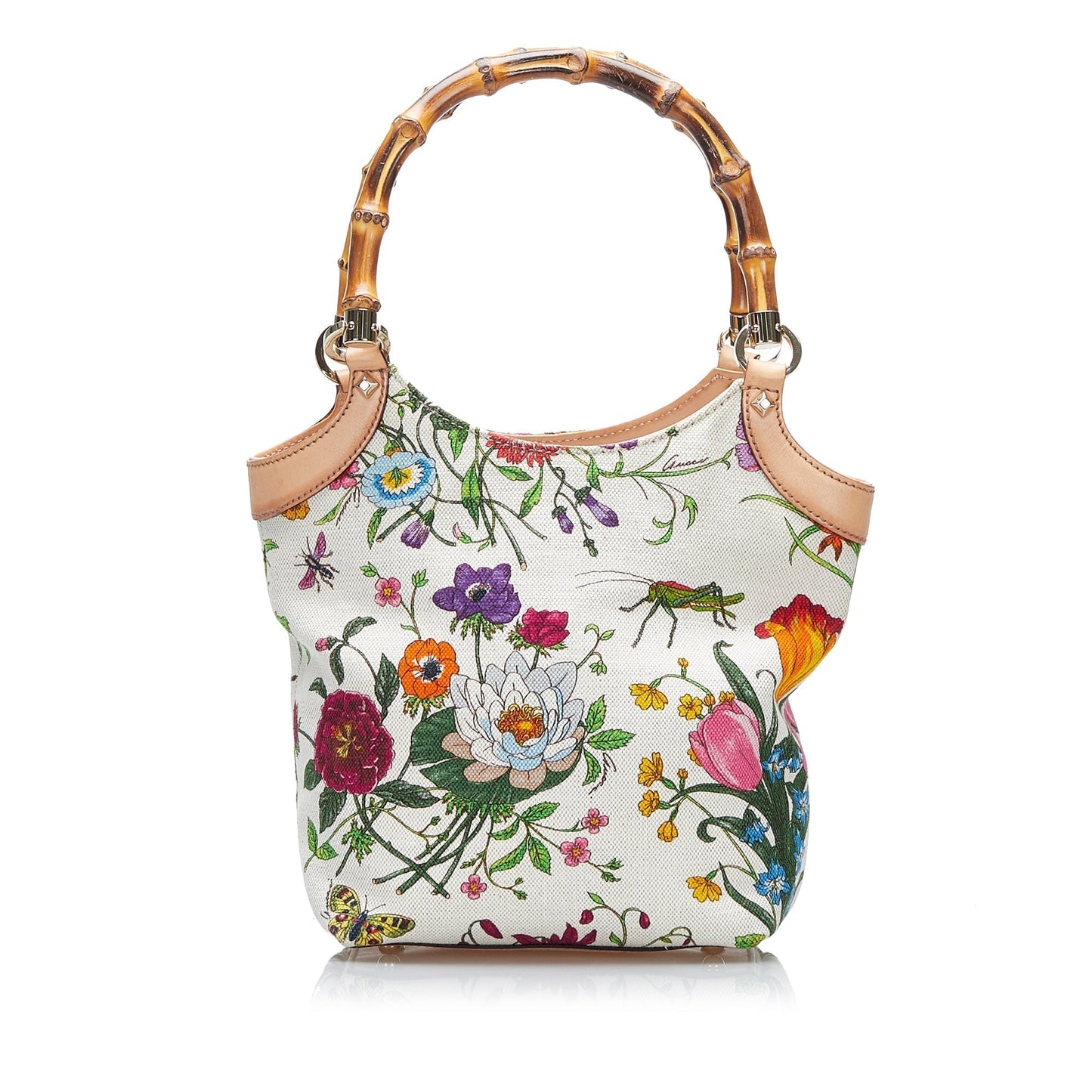 Gucci Bamboo Flora Handbag