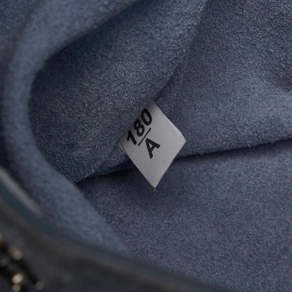 Blue Prada Glace Calf Etiquette Tote