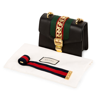 Gucci Sylvie Leather Mini Chain Bag