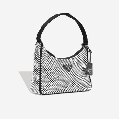 Prada Satin Mini Bag with Crystals