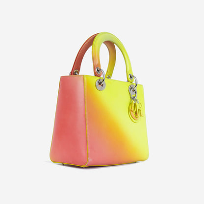 Medium Lady Dior - Yellow / Orange