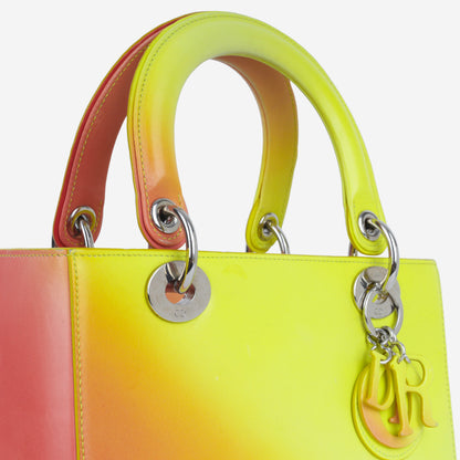 Medium Lady Dior - Yellow / Orange