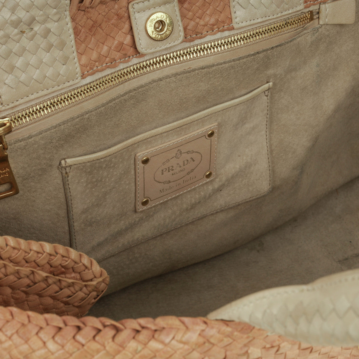 Prada Large Madras Tote