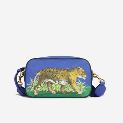 Gucci Calfskin Sylvie Tiger Print Camera Bag