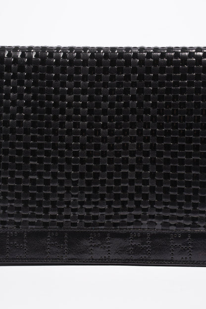 Fendi Clutch With Strap Black Leather