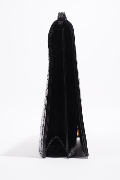 Fendi Clutch With Strap Black Leather