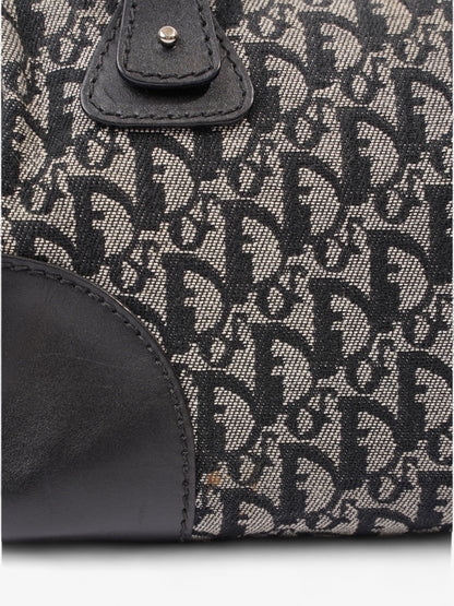 Christian Dior Boston Black Diorissimo Canvas Small