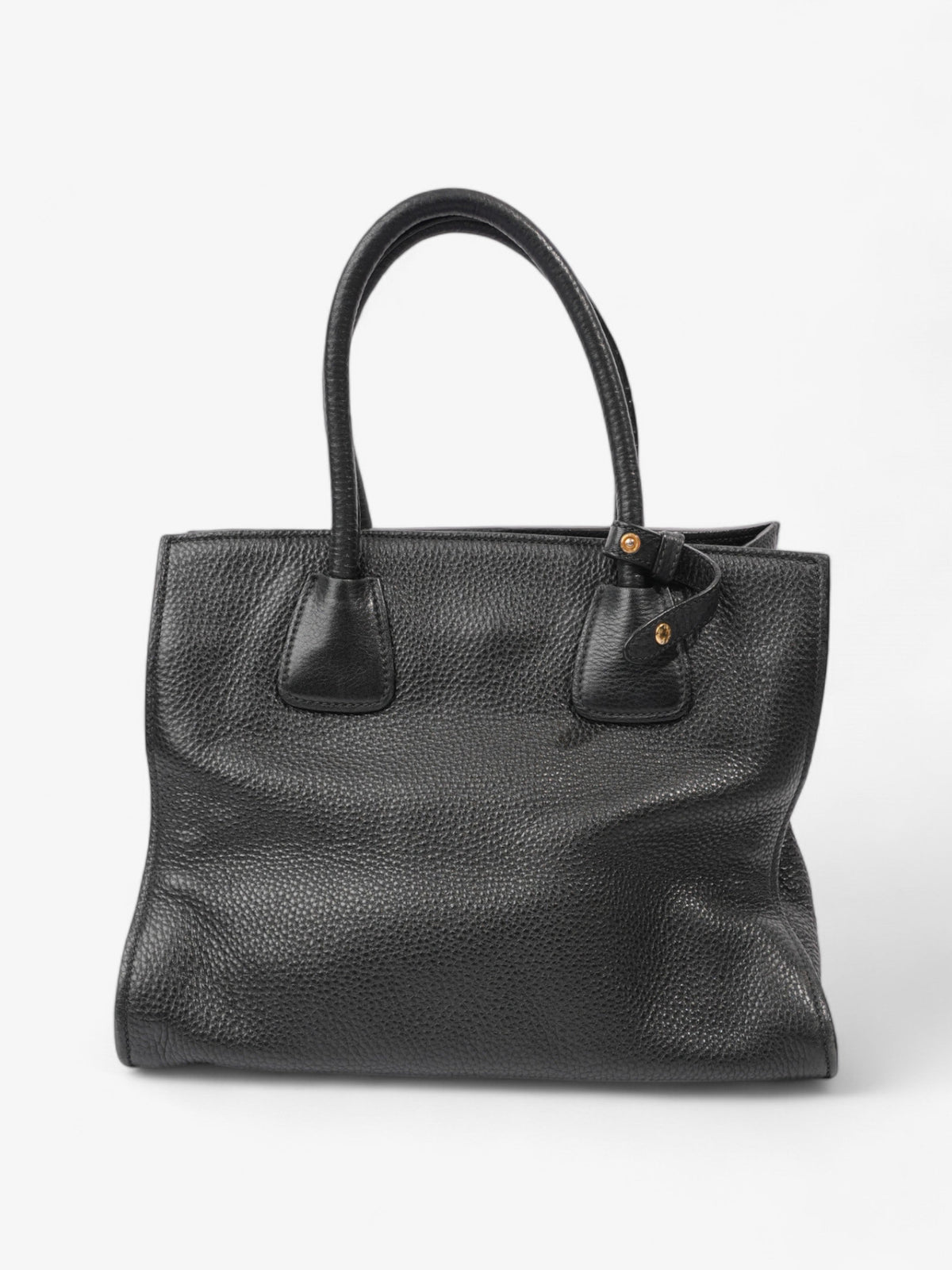 Prada Twin Pocket Two Way Bag Black Leather