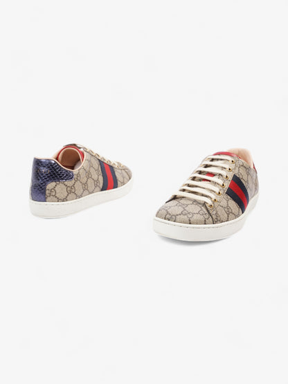Gucci GG Supreme Ace Beige  / Navy / Red Canvas EU 38 UK 5